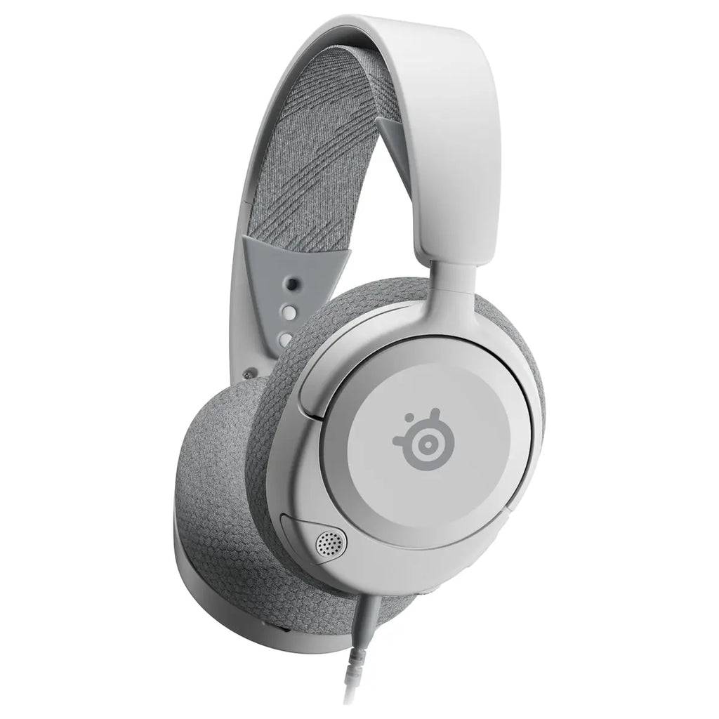 SteelSeries Arctis Nova 1P Multi-System Gaming Headset, Hi-Fi Drivers, 360 Degree Spatial Audio, Noise-Cancelling Mic, 3.5mm Jack, White, 61612
