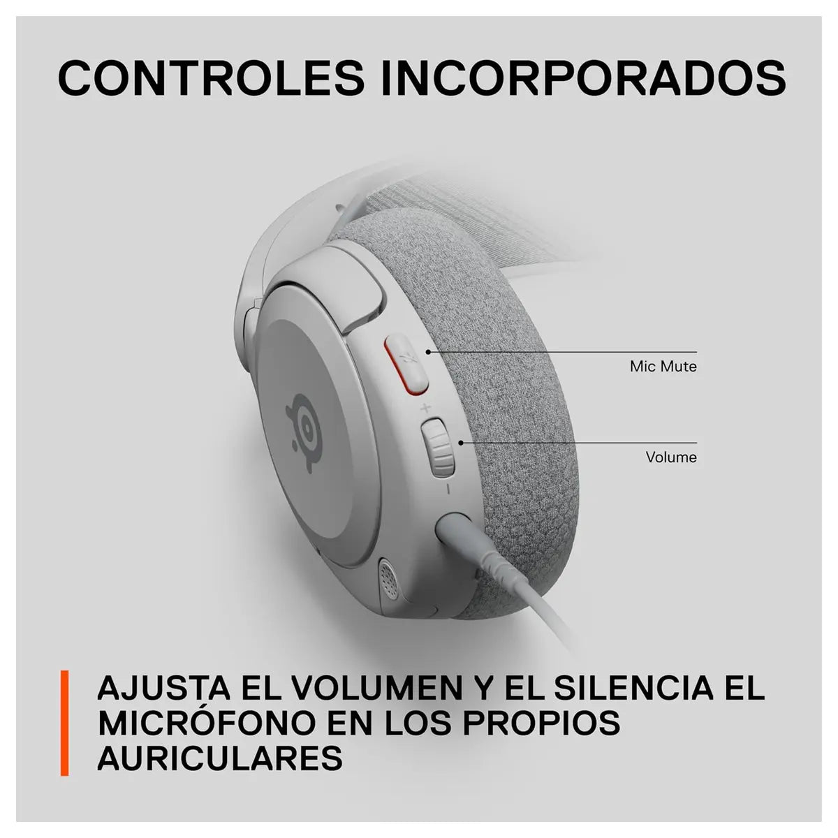 SteelSeries Arctis Nova 1P Multi-System Gaming Headset, Hi-Fi Drivers, 360 Degree Spatial Audio, Noise-Cancelling Mic, 3.5mm Jack, White, 61612