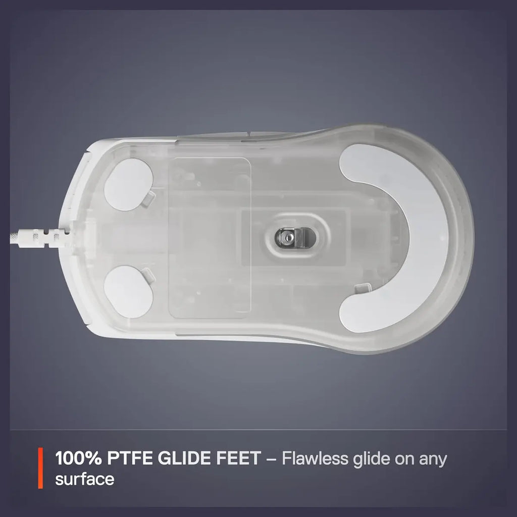 SteelSeries Rival 3 Gen 2 Gaming Mouse, TrueMove Core 8500 DPI Optical Sensor, 1.35ms Click Latency, 60 Million Click Durability, 77g Lightweight, 3-Zone RGB, White 62516