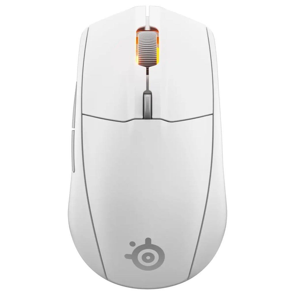 SteelSeries Rival 3 Wireless Gen 2 Gaming Mouse, 2.4GHz and Bluetooth, 18000 DPI TrueMove Air Optical Sensor, 60 Million Click Durability, 100% PTFE Feet, White 62524