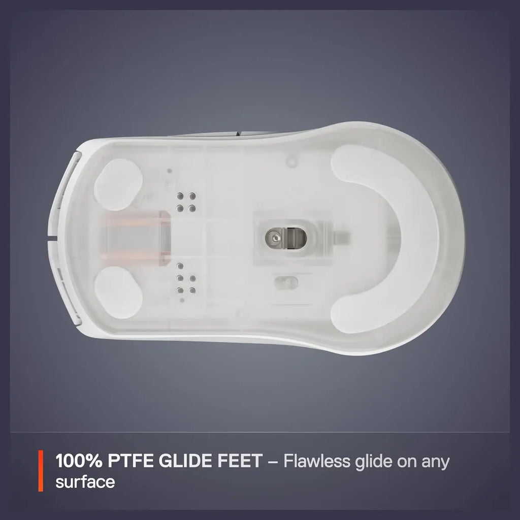 SteelSeries Rival 3 Wireless Gen 2 Gaming Mouse, 2.4GHz and Bluetooth, 18000 DPI TrueMove Air Optical Sensor, 60 Million Click Durability, 100% PTFE Feet, White 62524