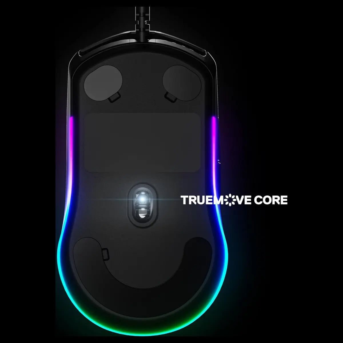 SteelSeries Rival 3 Gaming Mouse, TrueMove Core Optical Sensor 8500 CPI 300 IPS 35g, 60 Million Click Mechanical Switches, 3-Zone Prism Lighting, Wired, Black, 62513
