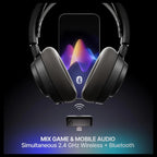 SteelSeries Arctis Nova 7 Wireless Gen 2 Gaming Headset, Real-Time App Control, 50+Hr Battery Life, Neodymium Magnetic Drivers, Simultaneous 2.4GHz and Bluetooth, PC PS5 PS4 Switch 1/2 Mobile, Black 61730