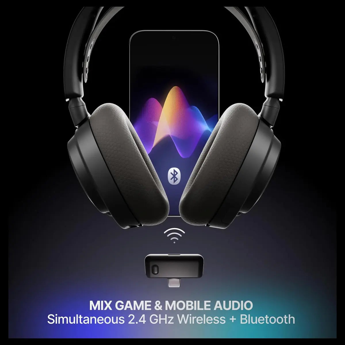 SteelSeries Arctis Nova 7 Wireless Gen 2 Gaming Headset, Real-Time App Control, 50+Hr Battery Life, Neodymium Magnetic Drivers, Simultaneous 2.4GHz and Bluetooth, PC PS5 PS4 Switch 1/2 Mobile, Black 61730