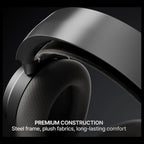 SteelSeries Arctis Nova 7 Wireless Gen 2 Gaming Headset, Real-Time App Control, 50+Hr Battery Life, Neodymium Magnetic Drivers, Simultaneous 2.4GHz and Bluetooth, PC PS5 PS4 Switch 1/2 Mobile, Black 61730