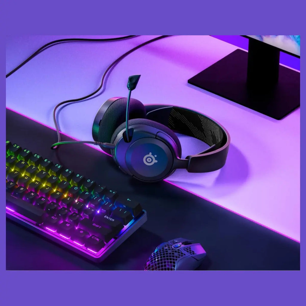 SteelSeries Arctis Nova 1 Gaming Headphones, Wired, Sealed Type, 40mm Audio Driver, Spatial Audio, AI Noise Canceling Bi-Directional Microphone, Black 61606