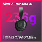 SteelSeries Arctis Nova 1 Gaming Headphones, Wired, Sealed Type, 40mm Audio Driver, Spatial Audio, AI Noise Canceling Bi-Directional Microphone, Black 61606
