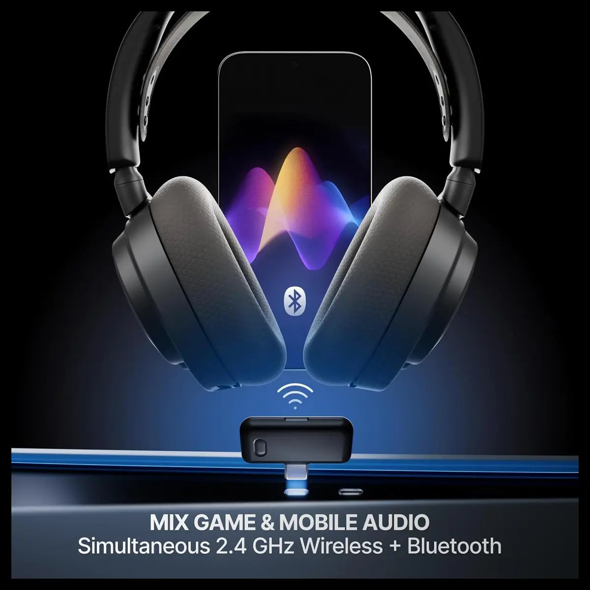 SteelSeries Arctis Nova 7P Wireless Gen 2 Gaming Headset, 50H+ Battery, Neodymium Magnetic Drivers, 2.4GHz and Bluetooth, PS5/PS4/PC/Switch 1/2/Mobile, Black 61744