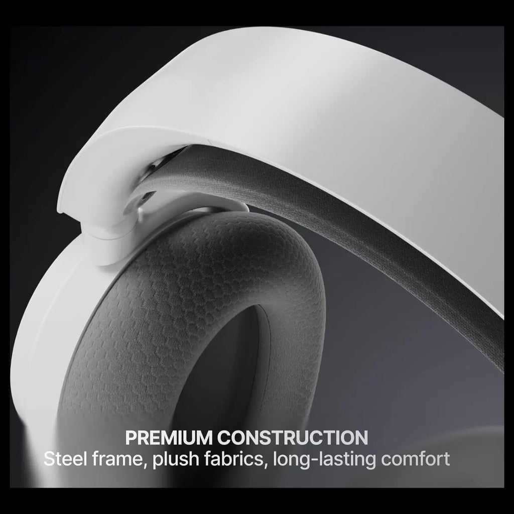 SteelSeries Arctis Nova 7P Wireless Gen 2 Gaming Headset, Real-Time App Control, 50+Hr Battery, Neodymium Magnetic Drivers, 2.4GHz and Bluetooth, USB-C Dongle, White 61745