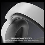 SteelSeries Arctis Nova 7P Wireless Gen 2 Gaming Headset, Real-Time App Control, 50+Hr Battery, Neodymium Magnetic Drivers, 2.4GHz and Bluetooth, USB-C Dongle, White 61745
