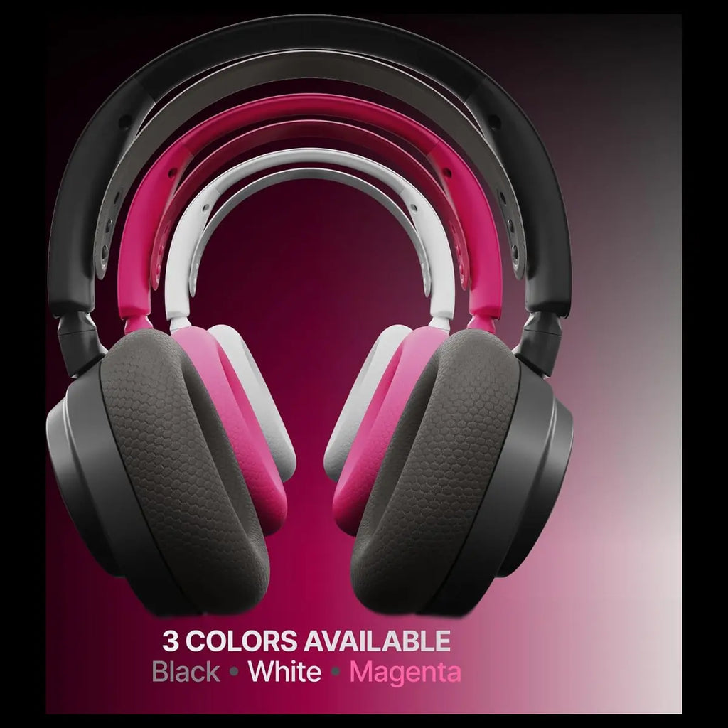 SteelSeries Arctis Nova 7P Wireless Gen 2 Gaming Headset, Real-Time App Control, 50+Hr Battery, Neodymium Magnetic Drivers, 2.4GHz and Bluetooth, USB-C Dongle, White 61745