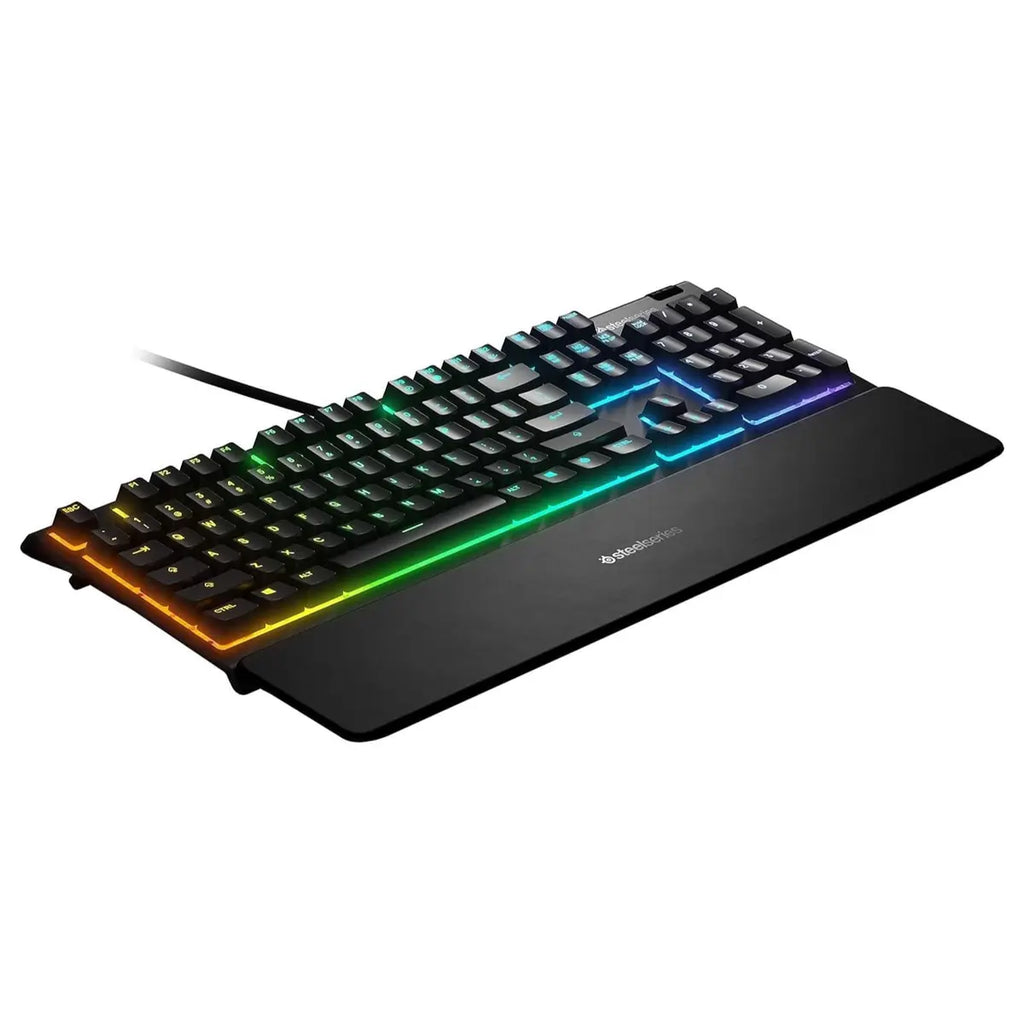 SteelSeries Apex 3 Water Resistant RGB Gaming Keyboard - 64795 - Whisper Quiet Gaming Switch - English US