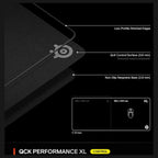 SteelSeries QcK XL Performance Control Gaming Mousepad, Micro-Textured Surface, 3.5mm Thick, Low-Profile Stitched Edges, Non-Slip Neoprene Rubber Base, 900x400mm, 63435
