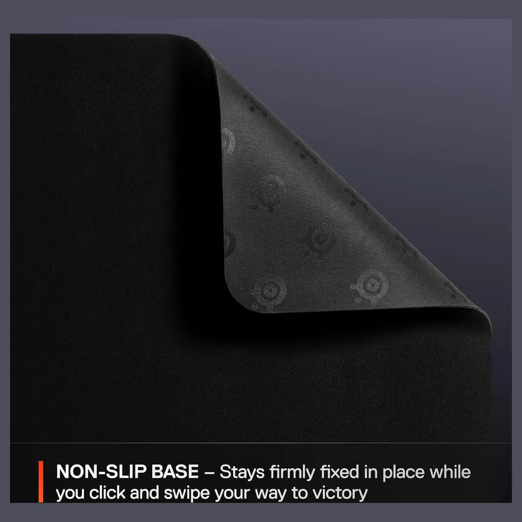 SteelSeries QcK Medium Gaming Mousepad, Micro-Woven Cloth Surface, Non-Slip Rubber Base, Optimized for Optical and Laser Sensors, 320mm x 270mm x 2mm, Black 63004