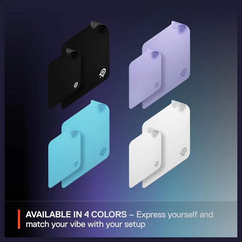 SteelSeries QcK Medium Gaming Mousepad, Micro-Woven Cloth Surface, Non-Slip Rubber Base, Optimized for Optical and Laser Sensors, 320mm x 270mm x 2mm, Black 63004