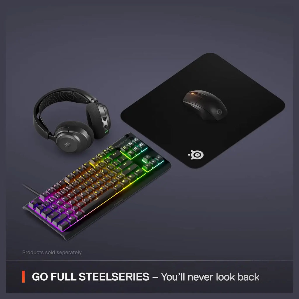 SteelSeries QcK Medium Gaming Mousepad, Micro-Woven Cloth Surface, Non-Slip Rubber Base, Optimized for Optical and Laser Sensors, 320mm x 270mm x 2mm, Black 63004
