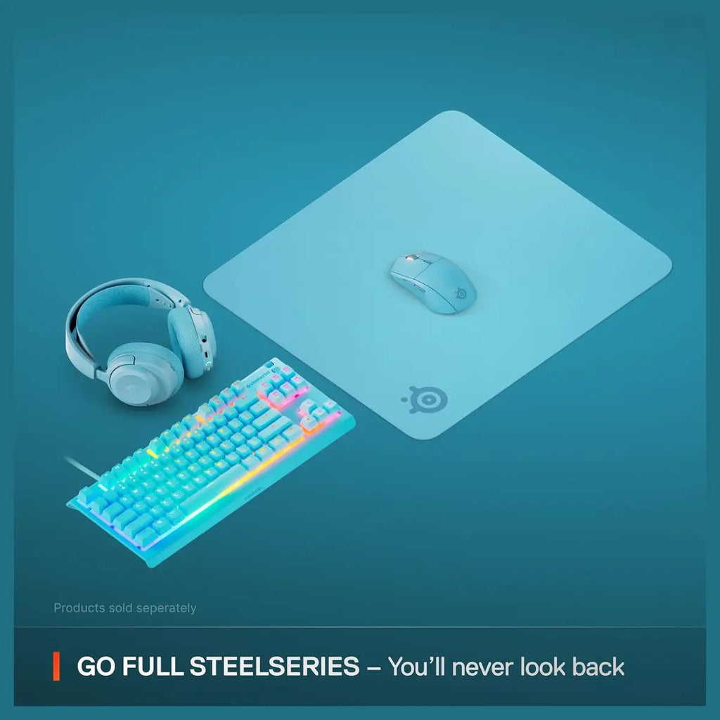 SteelSeries QcK Cloth Gaming Mouse Pad, Exclusive Micro-Woven Surface, Optimized for Gaming Sensors, Maximum Control, Large, Aqua 63462