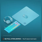 SteelSeries QcK Cloth Gaming Mouse Pad, Exclusive Micro-Woven Surface, Optimized for Gaming Sensors, Maximum Control, Large, Aqua 63462