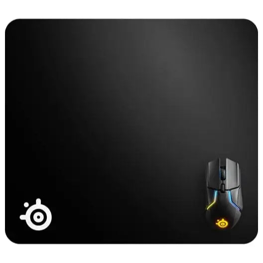 SteelSeries QcK Heavy Large Gaming Mouse Pad, Micro-Woven Cloth Surface, Extra Thick Non-Slip Rubber Base, 450mm x 400mm x 6mm, Black 63008