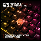 SteelSeries Apex 3 TKL RGB Gaming Keyboard, Tenkeyless Compact Form Factor, 8-Zone RGB Illumination, IP32 Water and Dust Resistant, Whisper Quiet Gaming Switch, Gaming Grade Anti-Ghosting, Black 64831