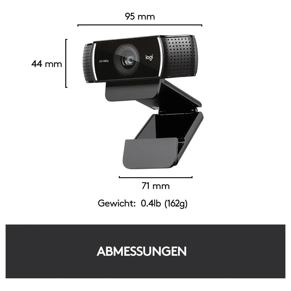 Logitech C922 Pro HD Stream Webcam, 1080p 30fps Or 720p 60fps, Autofocus Glass Lens, Built-in Stereo Mic, 78 Degree Field of View, 1.2x Digital Zoom
