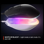 SteelSeries Rival 3 Gen 2 Gaming Mouse, TrueMove Core 8500 DPI Optical Sensor, 1.35ms Click Latency, 60 Million Click Durability, 77g Lightweight, 3-Zone RGB, Black 62515