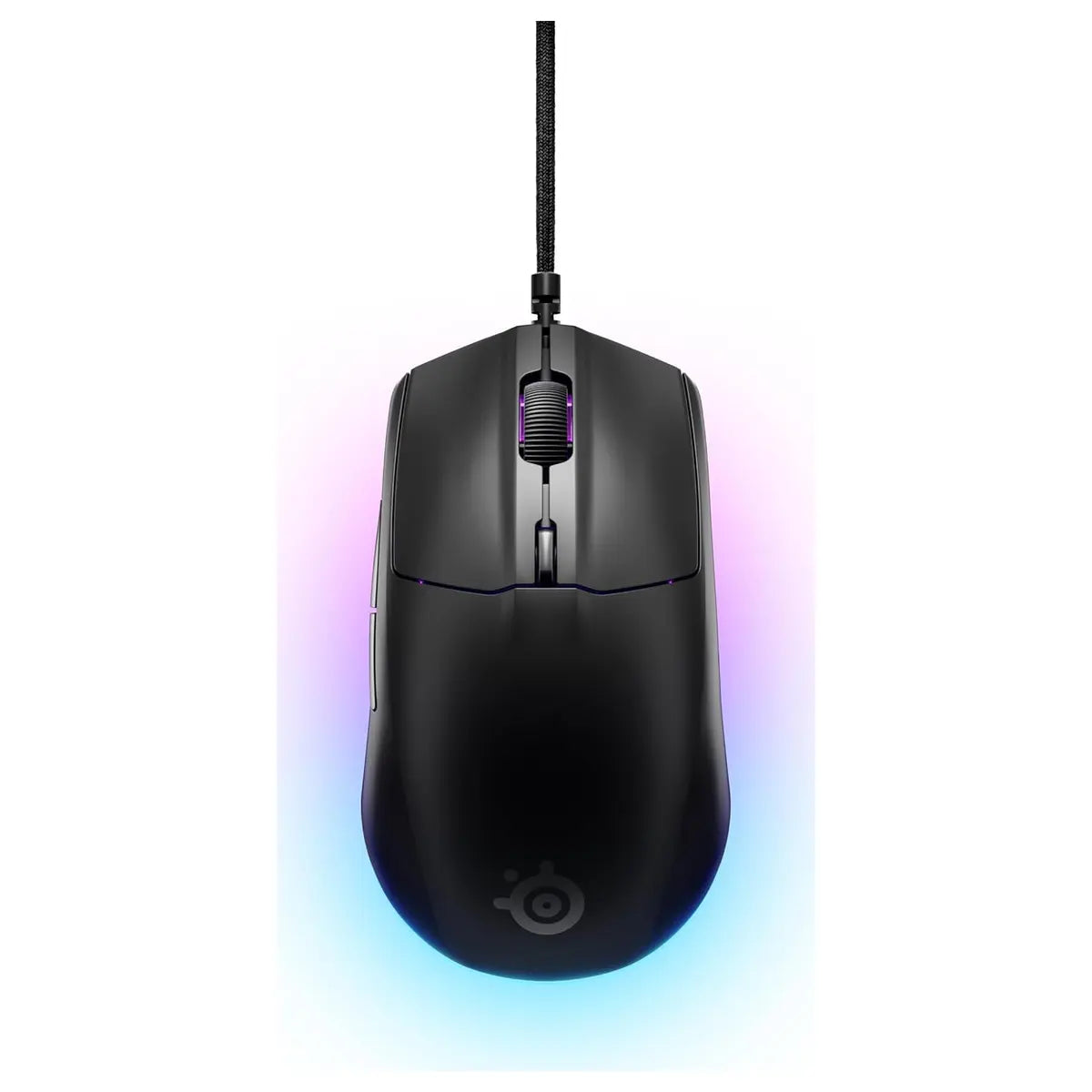 SteelSeries Rival 3 Gen 2 Gaming Mouse, TrueMove Core 8500 DPI Optical Sensor, 1.35ms Click Latency, 60 Million Click Durability, 77g Lightweight, 3-Zone RGB, Black 62515