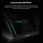 Lian Li V100R ATX Mid-Tower PC Case, 4x120mm ARGB PWM Fans, LED RGB Strip, Tempered Glass, 420mm GPU Support, White V100RW