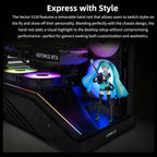 Lian Li V100R ATX Mid-Tower PC Case, 4x120mm ARGB PWM Fans, LED RGB Strip, Tempered Glass, 420mm GPU Support, White V100RW
