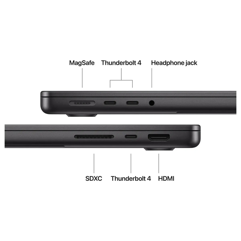 Apple MacBook Pro 14, Apple M5 10-Core Chip, 16GB Unified RAM, 512GB SSD, 14.2" 3024x1964 Liquid Retina XDR 120Hz, 10-Core GPU, Wi-Fi 6E, Bluetooth 5.3, macOS, Space Black, MDE04
