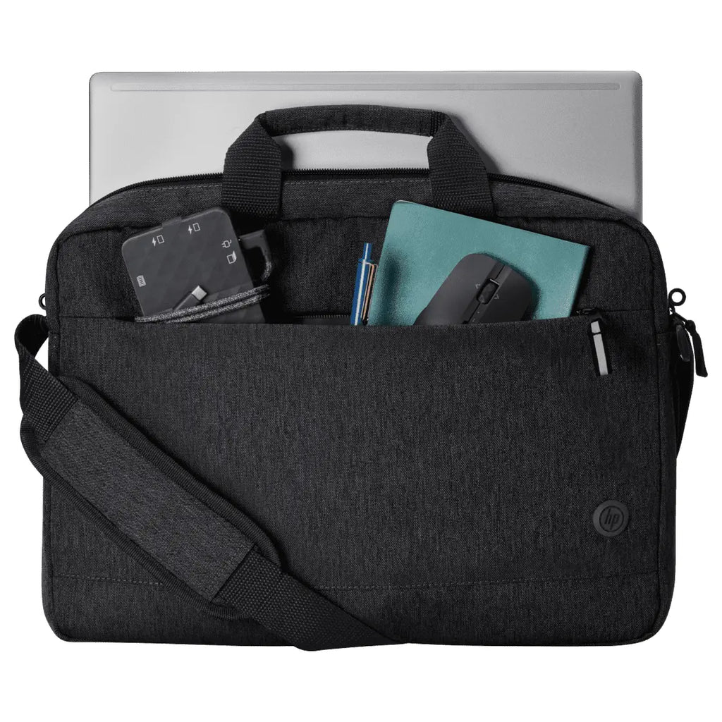HP Prelude Pro Recycled 15.6-inch Top Load Laptop Bag, 65% Recycled External Fabric, Water-Resistant Coating, Adjustable Padded Shoulder Strap, 15.6" Padded Compartment, 1X645AA