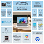 HP OmniBook 5 16-AG1070WM Laptop, Ryzen AI 7 350, AMD Radeon 860M, 16GB DDR5 RAM, 512GB SSD, 16" 1920x1200 IPS Non-Touch, Windows 11 Home, Silver