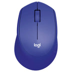 Logitech M331 Silent Wireless Mouse, SilentTouch Technology, 1000 DPI, 3 Buttons, Blue