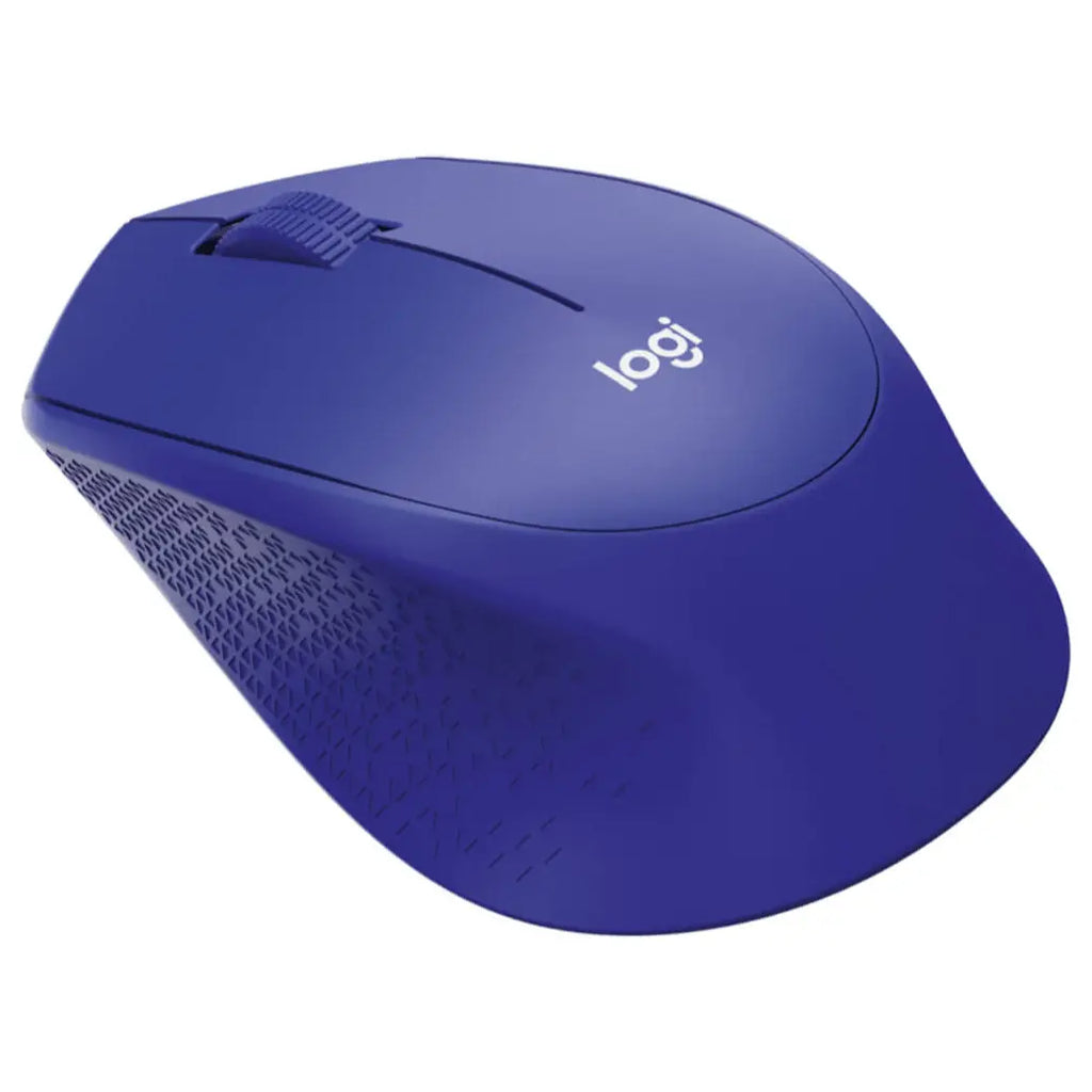 Logitech M331 Silent Wireless Mouse, SilentTouch Technology, 1000 DPI, 3 Buttons, Blue