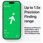Apple AirTag 2nd Gen, Single, Ultra Wideband Chip, Improved Precision Finding Range, Find My Network, Works with Find My App, MFE94