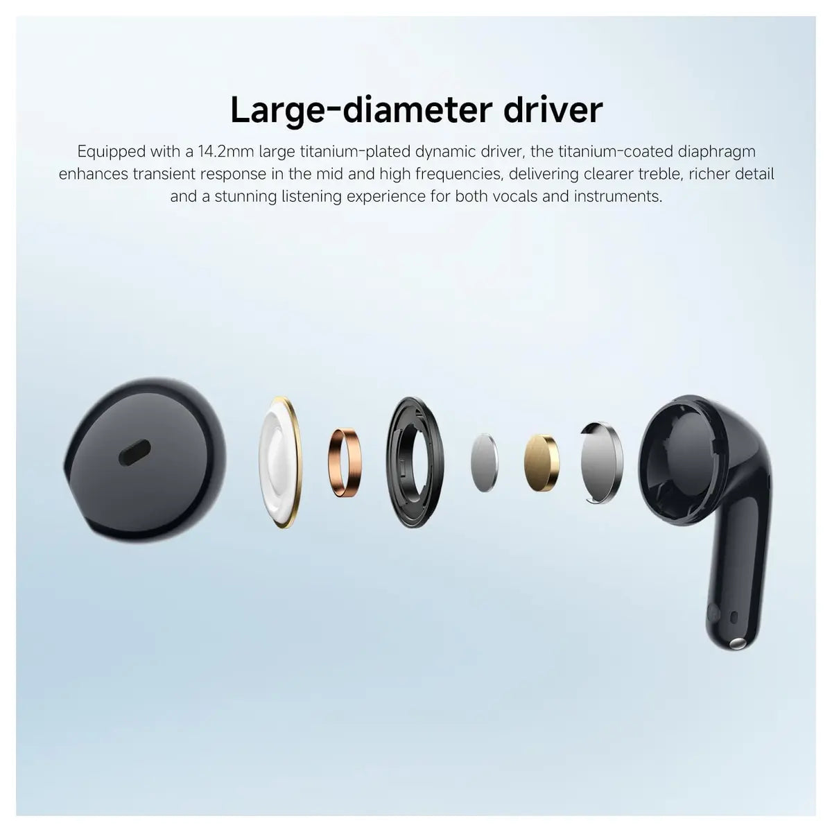 Redmi Buds 8 Active Wireless Earphones, Semi-in-Ear Open-Fit, 14.2mm Titanium Diaphragm Drivers, Bluetooth 5.4, Dual Mic AI Noise Cancellation, 37H Battery, Google Fast Pair, Black