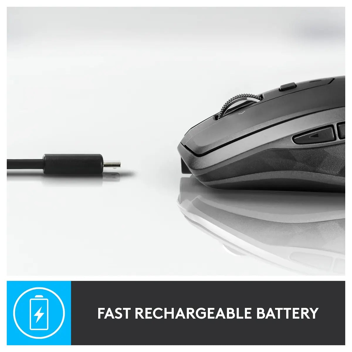 Logitech MX Anywhere 2S Bluetooth Edition Compact Wireless Mouse, Bluetooth Only, Darkfield Tracking Up To 4000 DPI, Hyper-Fast Scrolling, Rechargeable, Logitech Flow Up To 3 Computers, Graphite
