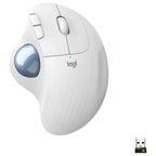 Logitech Ergo M575 Wireless Trackball Mouse, Bluetooth, Easy Thumb Control, Precision and Smooth Tracking, Ergonomic Comfort Design, Windows and Mac, Off White
