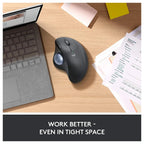Logitech Ergo M575 Wireless Trackball Mouse, Bluetooth, Easy Thumb Control, Precision and Smooth Tracking, Ergonomic Comfort Design, Windows and Mac, Off White