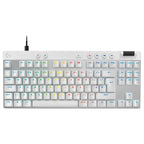 Logitech G Pro X TKL Rapid Gaming Keyboard, Wired, Magnetic Analog Switches, Quick Trigger Mode, Adjustable Power On and Off, Customizable RGB Lighting, White, 920-013242