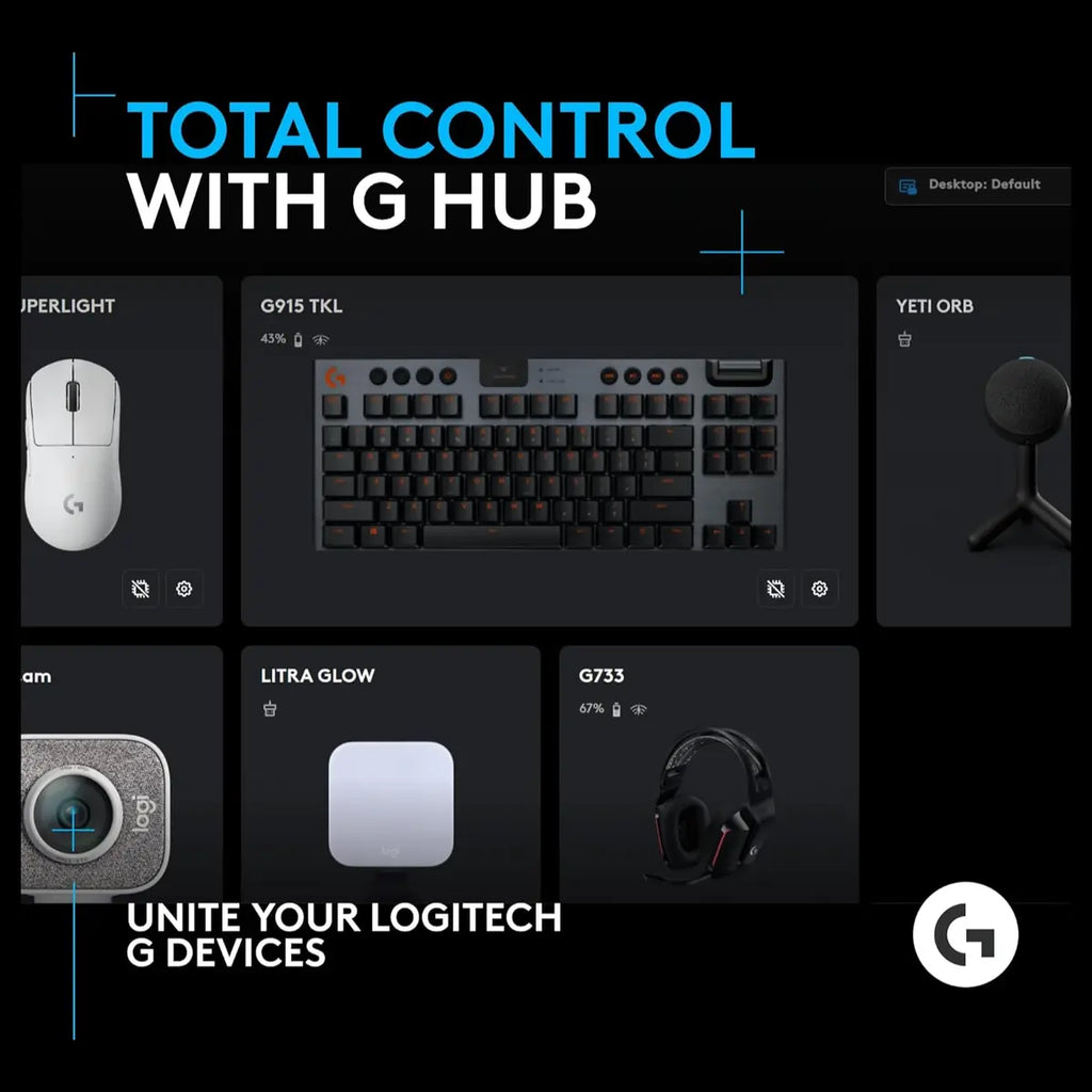 Logitech G Yeti Orb Condenser RGB Gaming Microphone with LIGHTSYNC, USB Plug and Play, Cardioid, for PC and Mac, Black, 988-000551