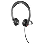 Logitech H650e Stereo Headphones, Wired USB, Built-In Controls and Indicator Light, Active Noise Cancellation, Over Ear, Black, 981-000519