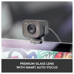 Logitech StreamCam Webcam, Full HD 1080P 60FPS, 78 Degree FOV, USB-C, Smart Auto-Focus, Full HD Vertical Video, Black 960-001281