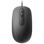 Rapoo N200 Wired Mouse, Ambidextrous Design, 1000 DPI Sensor, Frosted Anti-Slip Cover, Black