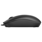 Rapoo N200 Wired Mouse, Ambidextrous Design, 1000 DPI Sensor, Frosted Anti-Slip Cover, Black