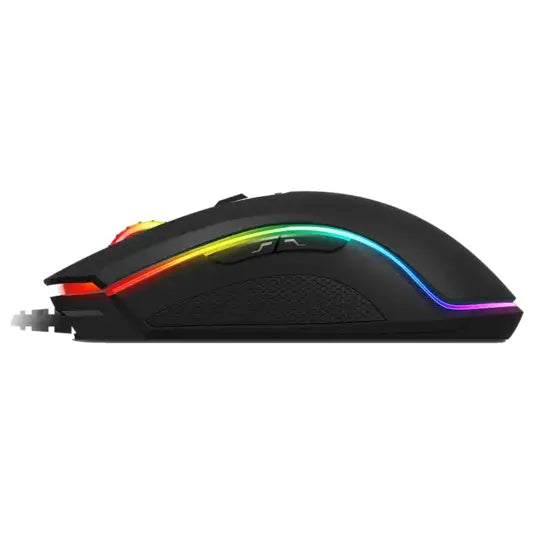 Rapoo V25S RGB Optical Wired Gaming Mouse, 6200 DPI, 6 Buttons, USB, Black