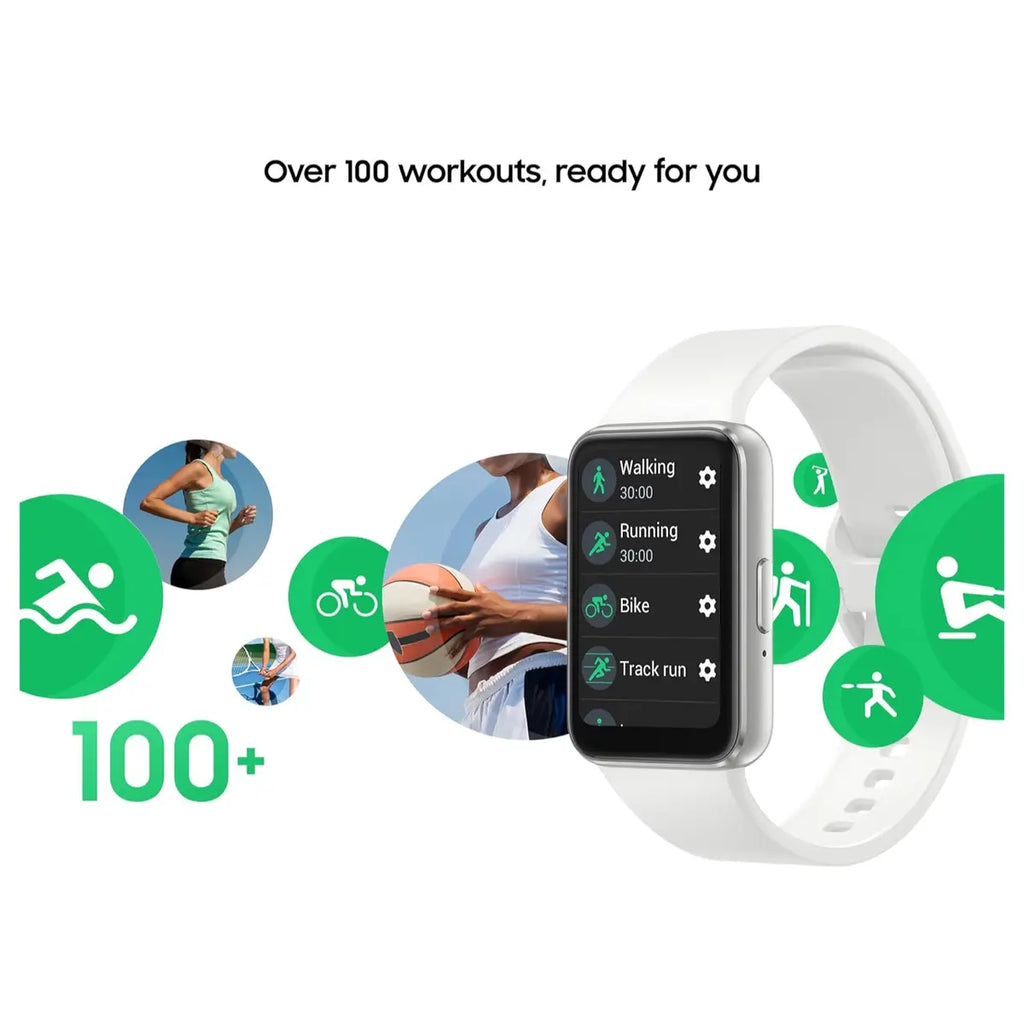Samsung Galaxy Fit3 Smart Watch, 1.6" AMOLED Display, Up To 13 Days Battery, 100 Plus Workouts, Sleep and Blood Oxygen Monitoring, Silver