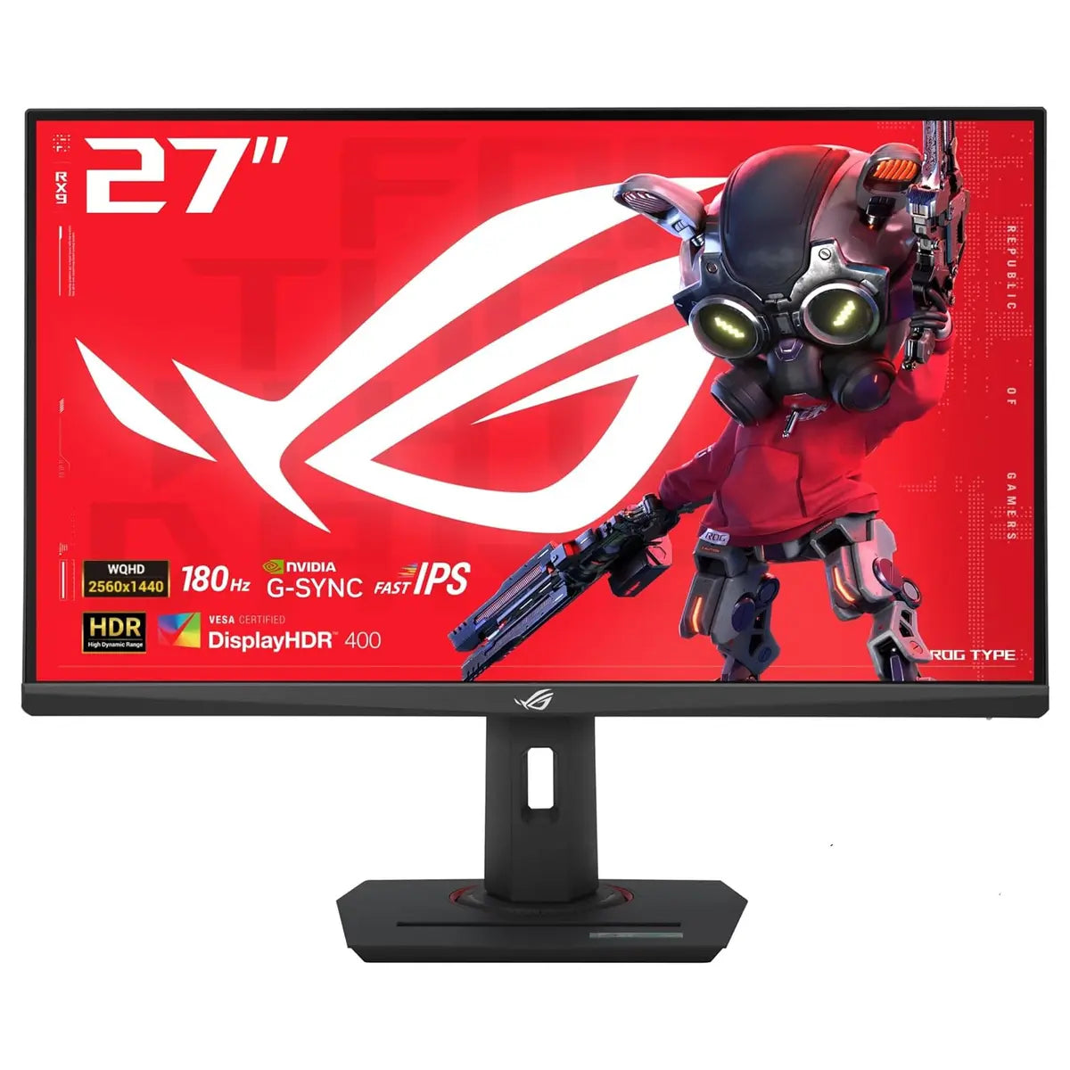 Asus Rog Strix XG27ACS USB-C Gaming Monitor, 27" QHD 2560x1440 HDR400, Fast IPS 180Hz 1ms, 133% sRGB, ELMB Sync, G-Sync Compatible