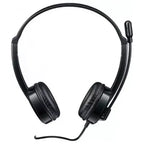 Rapoo H120 USB Stereo Headset, USB Digital Audio, Noise-Reduction Adjustable Rotary Mic, In-Line Controller, Plug-and-Play, Black