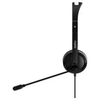Rapoo H101 Wired Stereo Headset with Mic, 3.5mm, In-Line Volume Control, Black